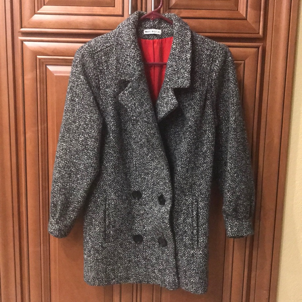 Double breasted 100% wool winter coat